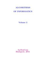 ALGORITHMS OF INFORMATICS Volume 3 AnTonCom Budapest ...