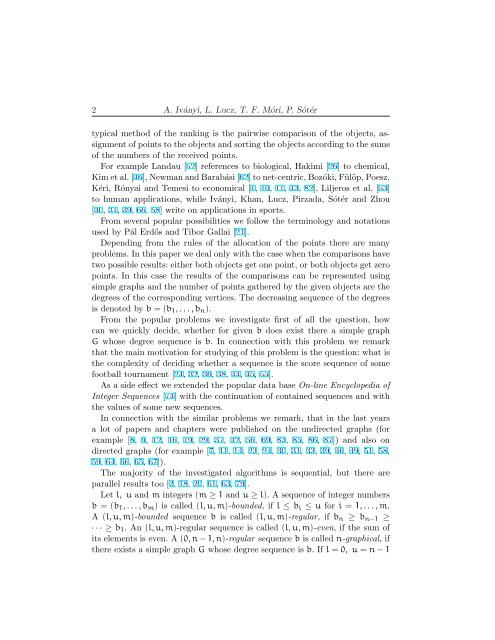 On Erd˝os-Gallai and Havel-Hakimi algorithms