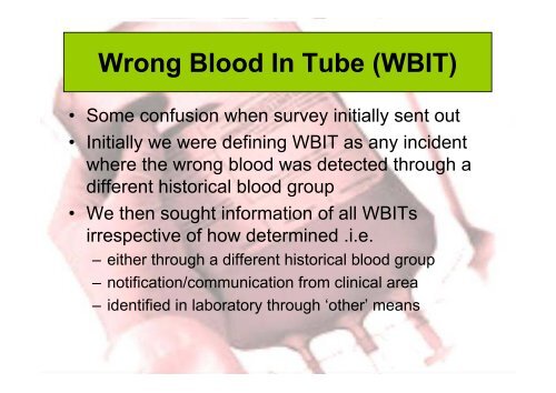 National Wrong Blood In Tube - Irish Blood Transfusion Service