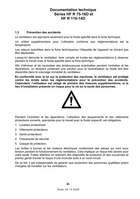 VENTILATEUR ATEX DUPERTHAL - Fisher UK Extranet