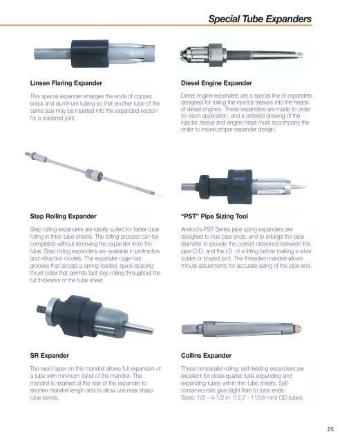 Airetool Tube Cleaner and Expanders Catalog - Tecno Italia s.r.l