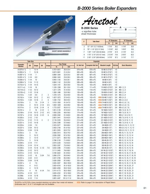 Airetool Tube Cleaner and Expanders Catalog - Tecno Italia s.r.l