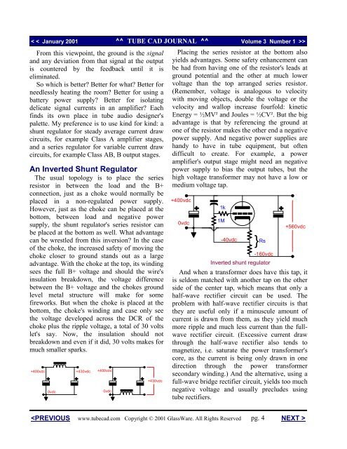 Inverted Shunt Regulator - Tube CAD Journal