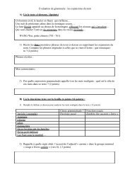 Evaluation de grammaire : les expansions du nom - La Charente ...