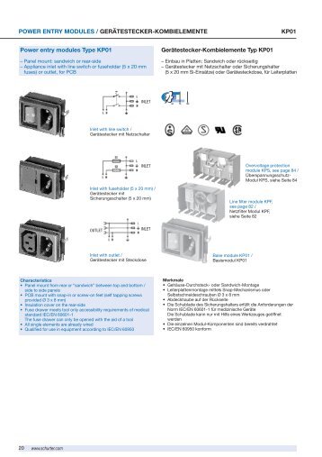 POWER ENTRY MODULES / GERÄTESTECKER ... - Farnell