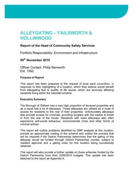 Alley Gating Failsworth & Hollinwood PDF 88 KB