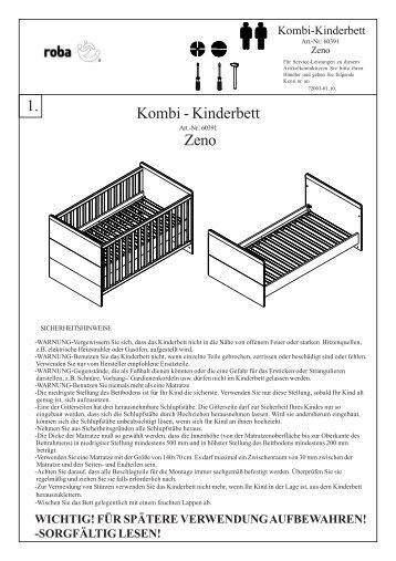 Kombi - Kinderbett 1. Zeno