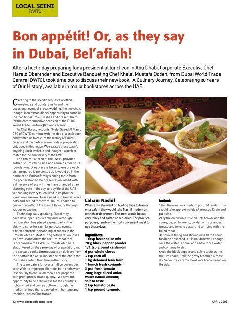 Or As They Say In Dubai Bel Afiah Bbc Good Food Middle East