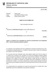 Assistance judiciaire - République et Canton du Jura