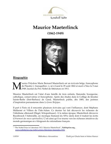 Maurice Maeterlinck - Bibliotheca Alexandrina