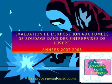 Etude d'évaluation d'exposition aux fumées de soudage en ... - Carsat