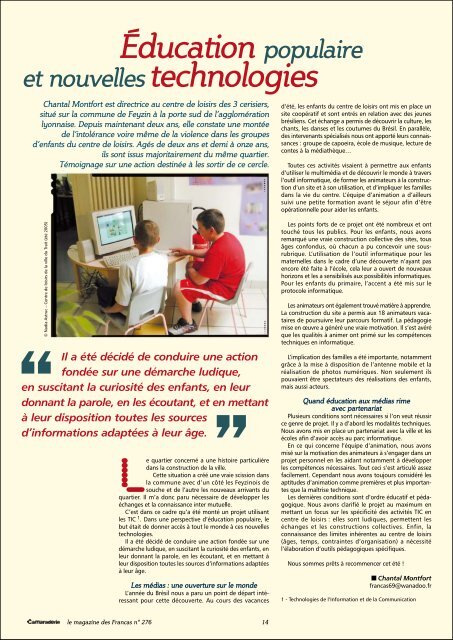 Camaraderie n°276.pdf - Portail éducation - les Francas