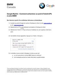 MyInfo » Cliquez ici pour voir comment envoyer des ... - BMW Canada