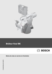 Notice d'utilisation - Bosch Thermotechnologie