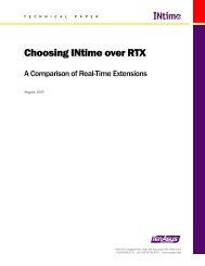 Choosing INtime over RTX - tenAsys