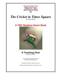 The Cricket in Times Square - Taking Grades Publishing Company