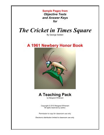 The Cricket in Times Square - Taking Grades Publishing Company