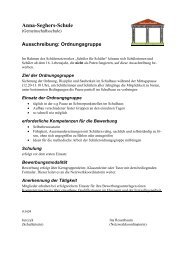 Bewerbung für die Schülerordnungsgruppe - Anna - Seghers - Schule