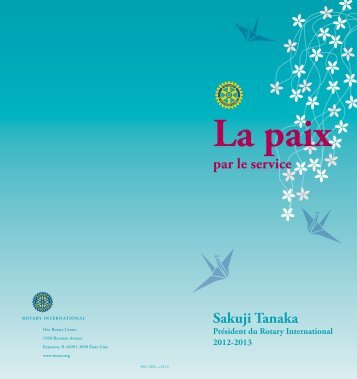 La paix par le service - Rotary International