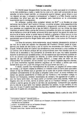 10 Trabajar o estudiar Yo intenté pasar desapercibido los dos afros ...