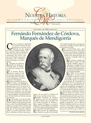 Don Fernando Fernández de Córdova, marqués ... - Casino de Madrid