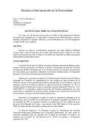 Derecho al libre desarrollo de la Personalidad - Tribunal ...