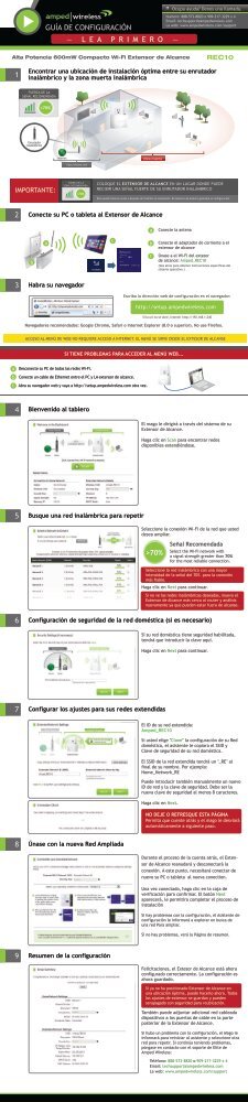 1 2 3 4 7 9 GUÍA DE CONFIGURACIÓN 5 - Amped Wireless