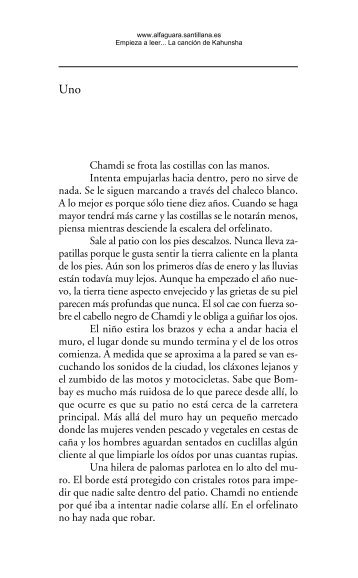 Chamdi se frota las costillas con las manos. Intenta ... - Alfaguara