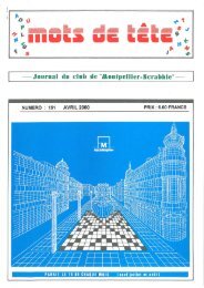 Mots de Tête n°151 (avril 2000) - Montpellier Scrabble