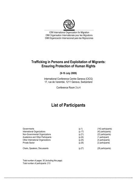 Trafficking in Persons and Exploitation of Migrants: Ensuring