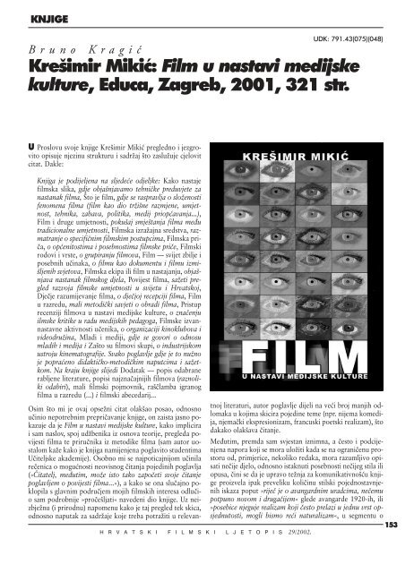 Zagreb 29/2002 Hrvatski filmski - HFS