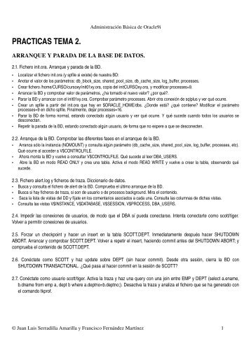 Prácticas resueltas del tema 2 (Arranque y parada) - de cursos de ...