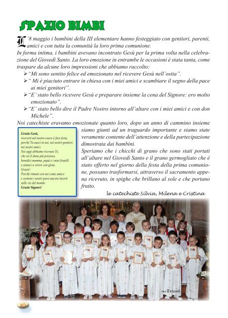 Giugno 2011 - Parrocchia Bernezzo - Diocesi di Cuneo