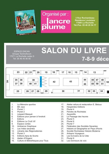 programme complet - Salon du Livre de la Rochelle