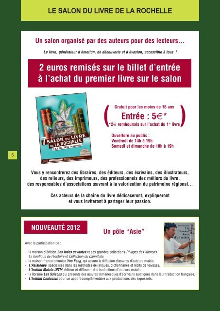 programme complet - Salon du Livre de la Rochelle