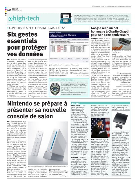 Edition du lundi 18 avril 2011 - Aufait Maroc