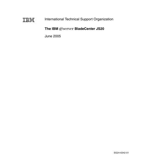 The IBM eServer BladeCenter JS20 - IBM Redbooks