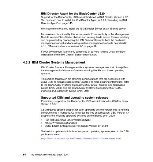 The IBM eServer BladeCenter JS20 - IBM Redbooks