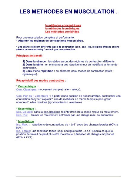 Les Methodes En Musculationpdf - 