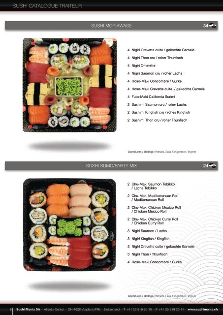 CATALOGUE TrAiTEUr CATErinG kATALOG - Sushimania