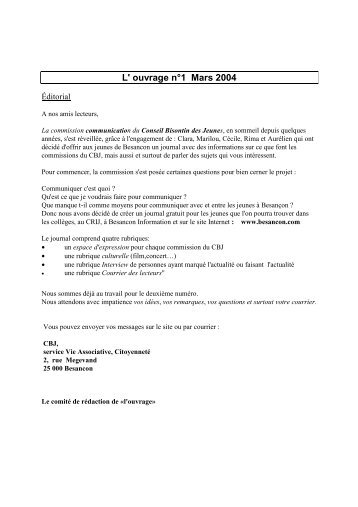Qu'est-ce que "L'ouvrage3 - Besançon