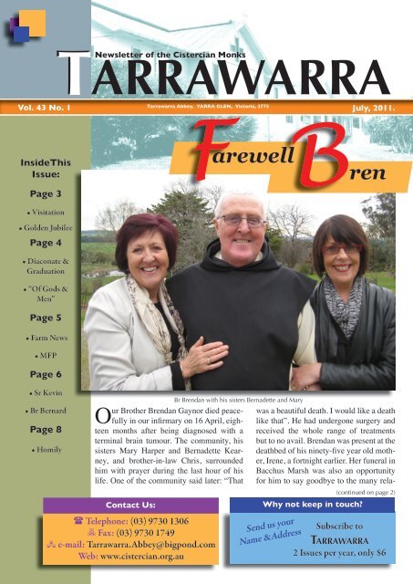 arewell F Bren - Cistercian Monks of Tarrawarra Abbey