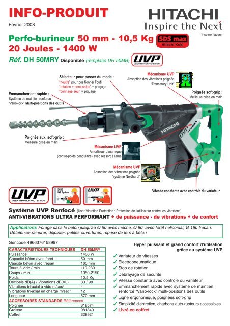 Fiche produit en PDF - Hitachi Power Tools