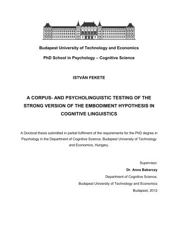a corpus- and psycholinguistic testing of the strong version of the ...