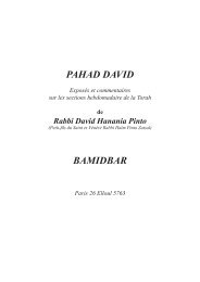 PAHAD DAVID BAMIDBAR - Hevrat Pinto