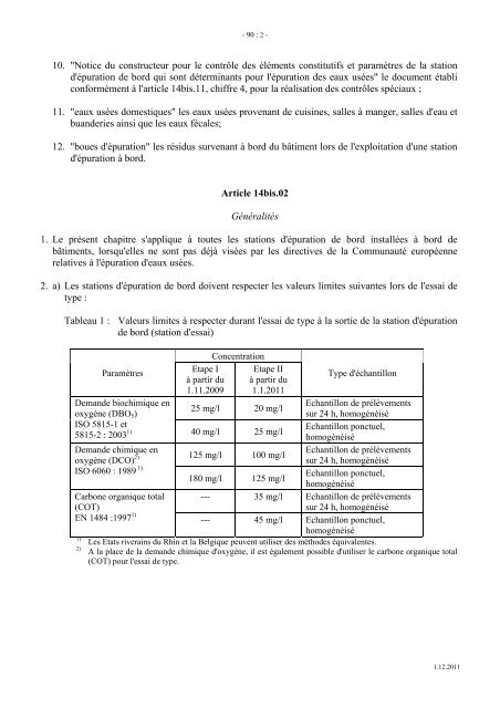 reglement de visite des bateaux du rhin - Central Commission for ...