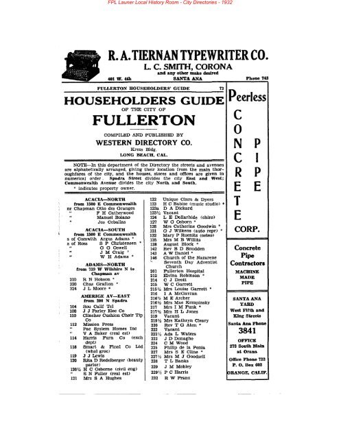 CO - City of Fullerton
