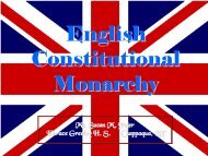 English Constitutional Monarchy