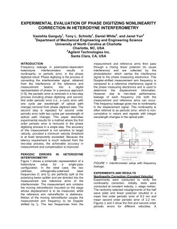 Experimental Evaluation of Phase Digitizing Nonlinearity Correction ...