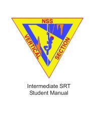 Intermediate SRT Student Manual - National Speleological Society